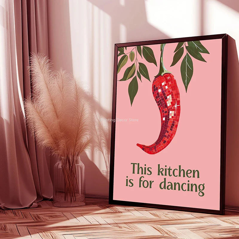 Retro Abstract Fruit Disco Ball Orange Miorrorball Creative Poster Canvas Paintings Wall Art Pictures