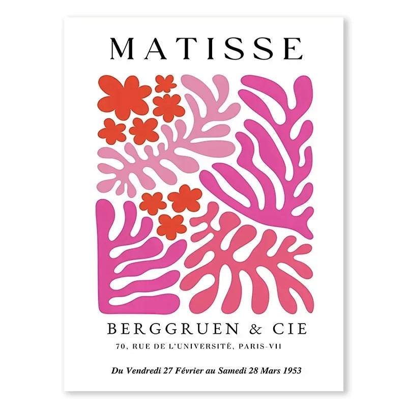 Matisse Bauhaus Angel Number Picasso Flower Wall Art Pink Tiger Poster Picture Modern Living Room Interior Decor