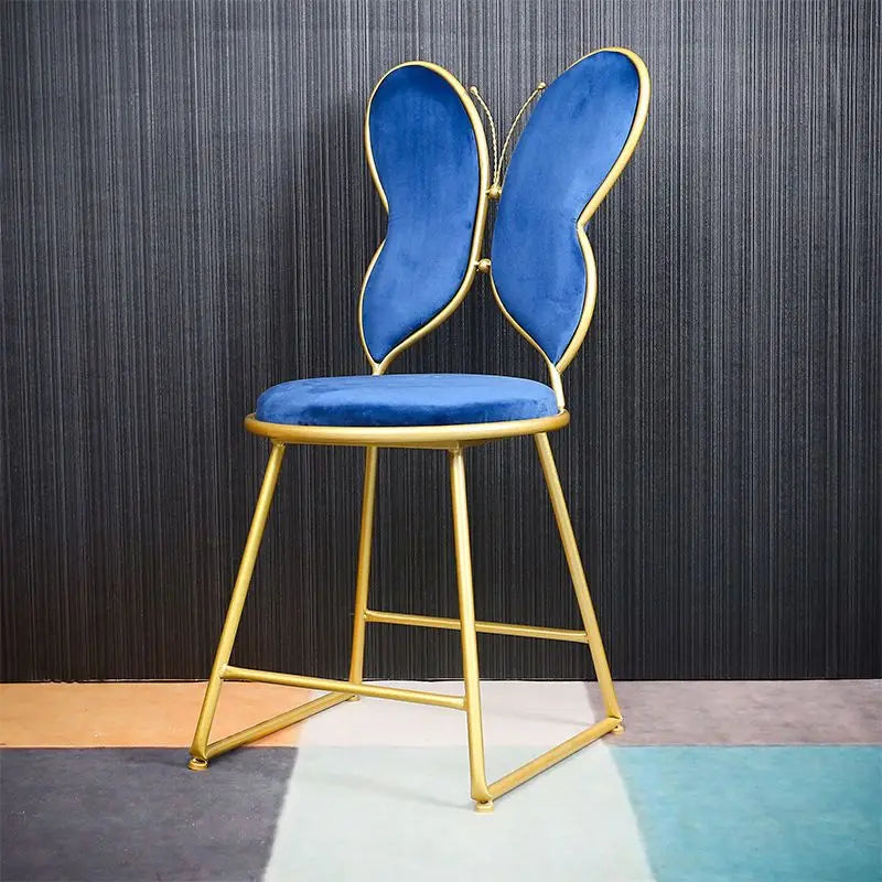 Modern Velvet Bow Stool - Nordic Vanity Chair with Backrest, Luxe Makeup Stool for Bedroom, Instagrammable Pink Accent Seat