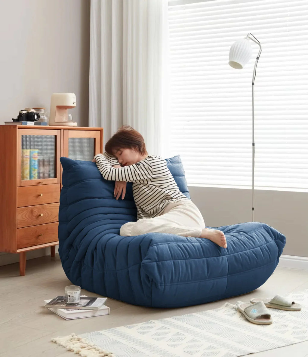 Modern Living Room Chair Big Bean Bag Adult Floor Sofa Recliner Memory Foam Lazy Couch