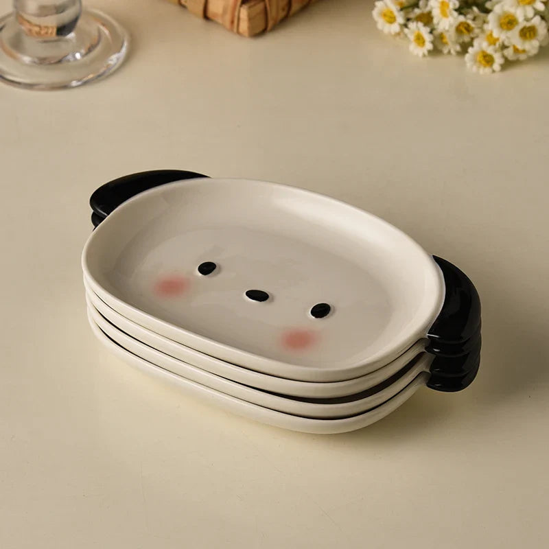 Ceramic Small Dog Shaped Plate, Cute Mini Fruit Plate, Dessert Plate