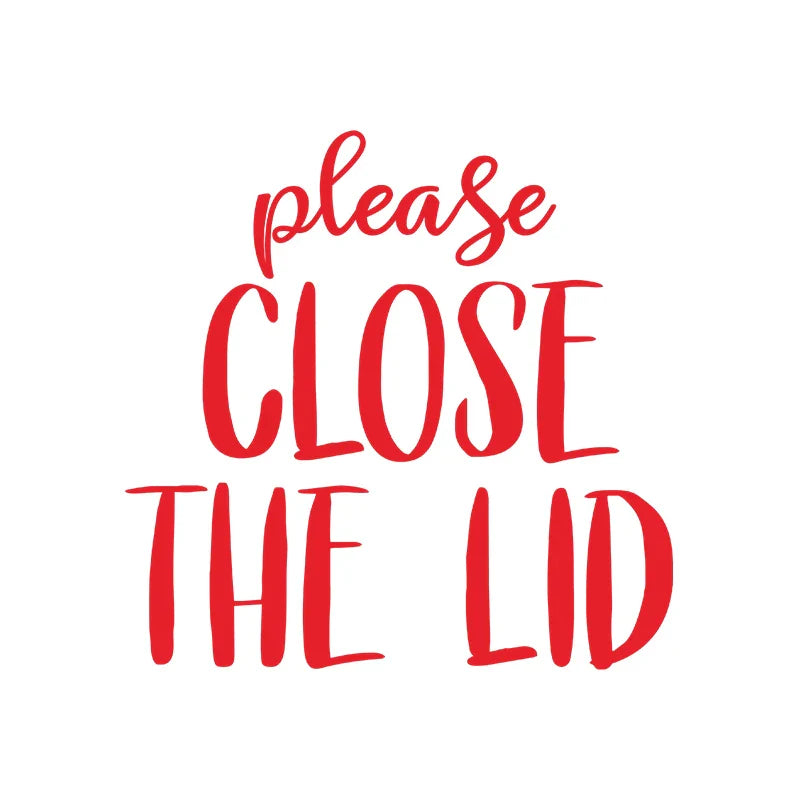 Toilet Seat Sign Vinyl Sticker Funny Decal Bathroom Decor