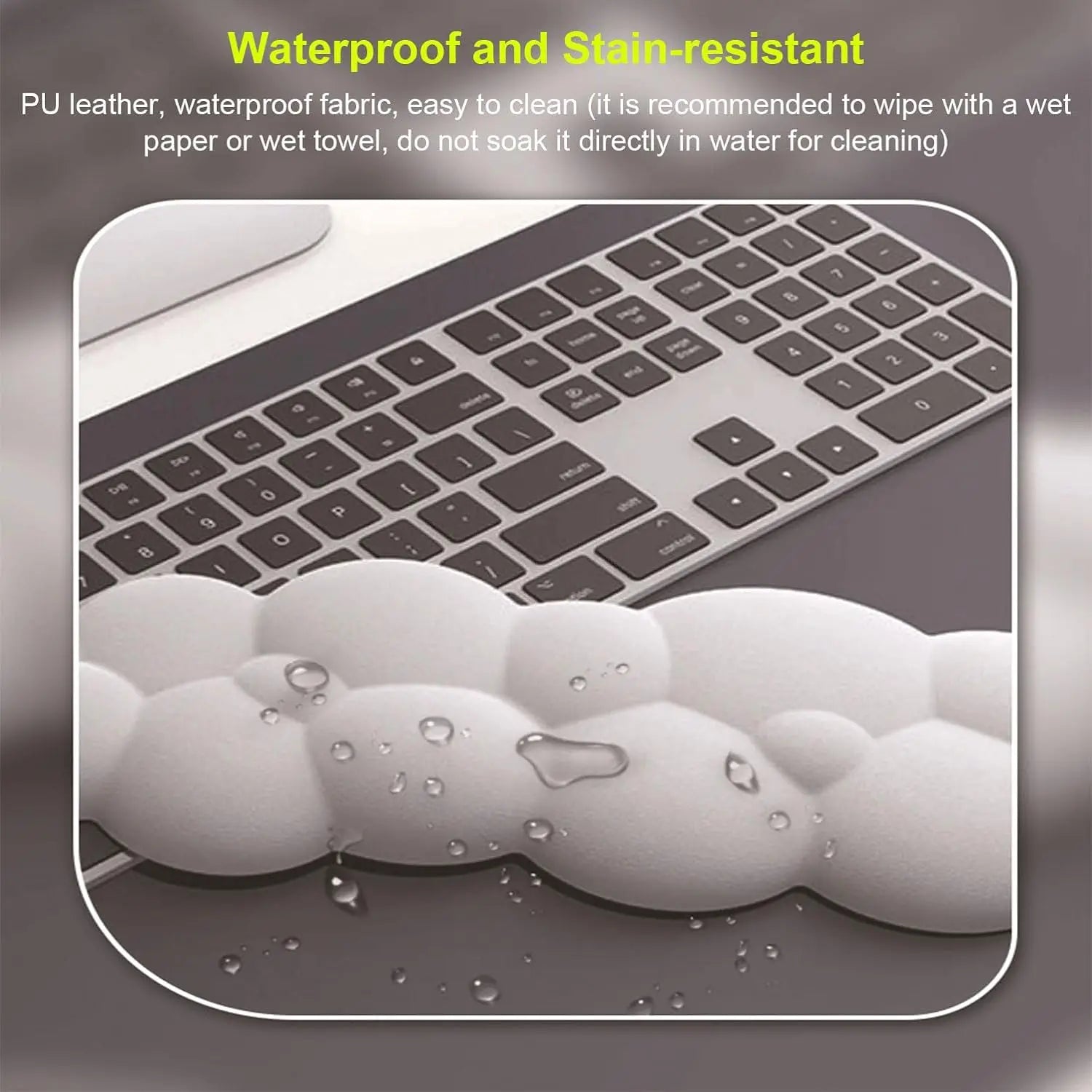 Mouse Pad with Wrist Rest Keyboard Cloud Anti-Slip Memory Foam Desktop Office Gamer Mouse Wrist Rest
