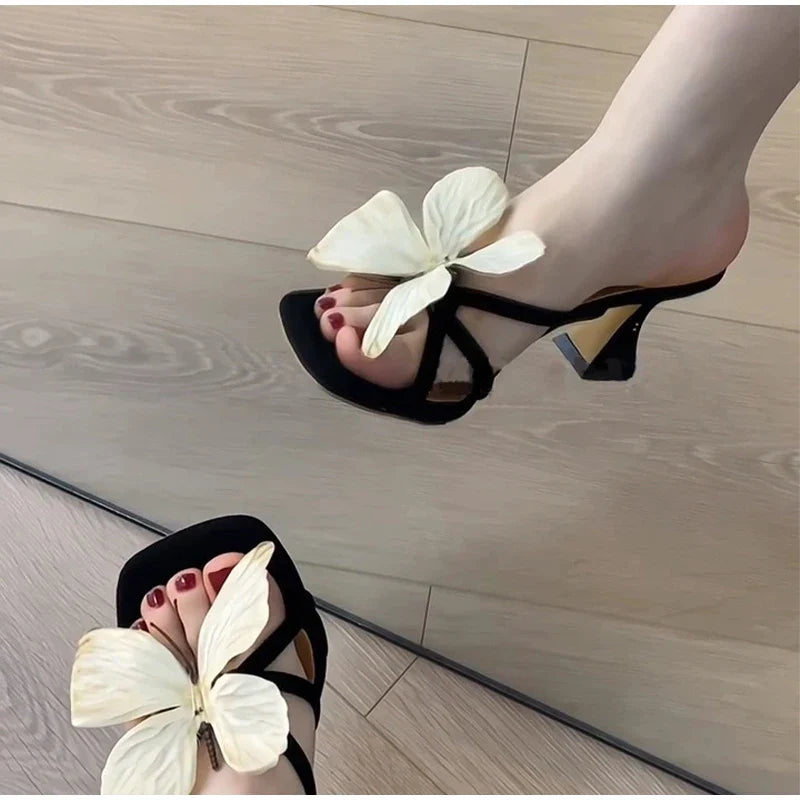Butterfly High Heels Summer Brand New Light Luxury Fairy Elegant Comfortable Versatile Sandals