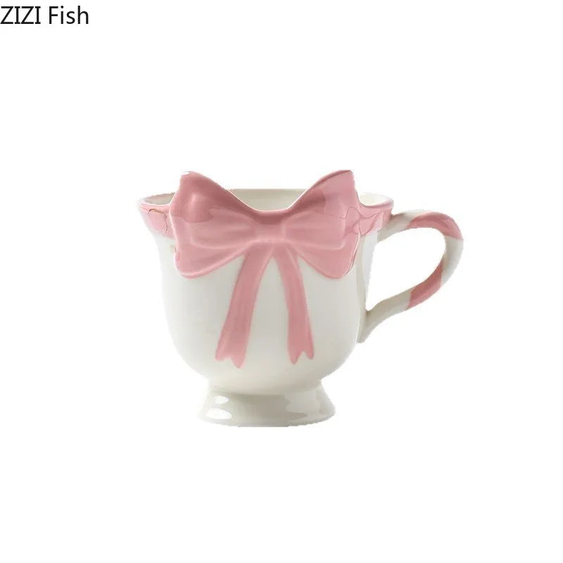 Cute Big Bowknot Decorative Mug