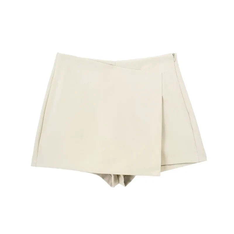Women's Shorts High waist Micro Casual Skirt Shorts Asymmetric