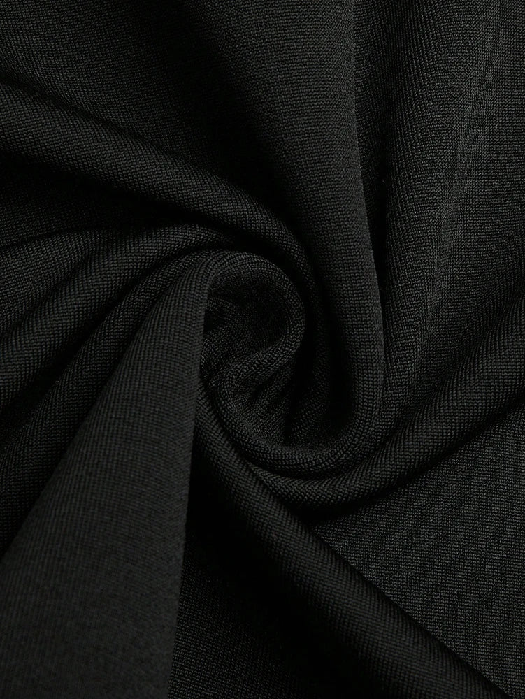 Plus size Women's Elegant tie with Bow Tie Tops Y2K Suit Breastplain Solid Colour Slim Sexy Polyester T-Shirt