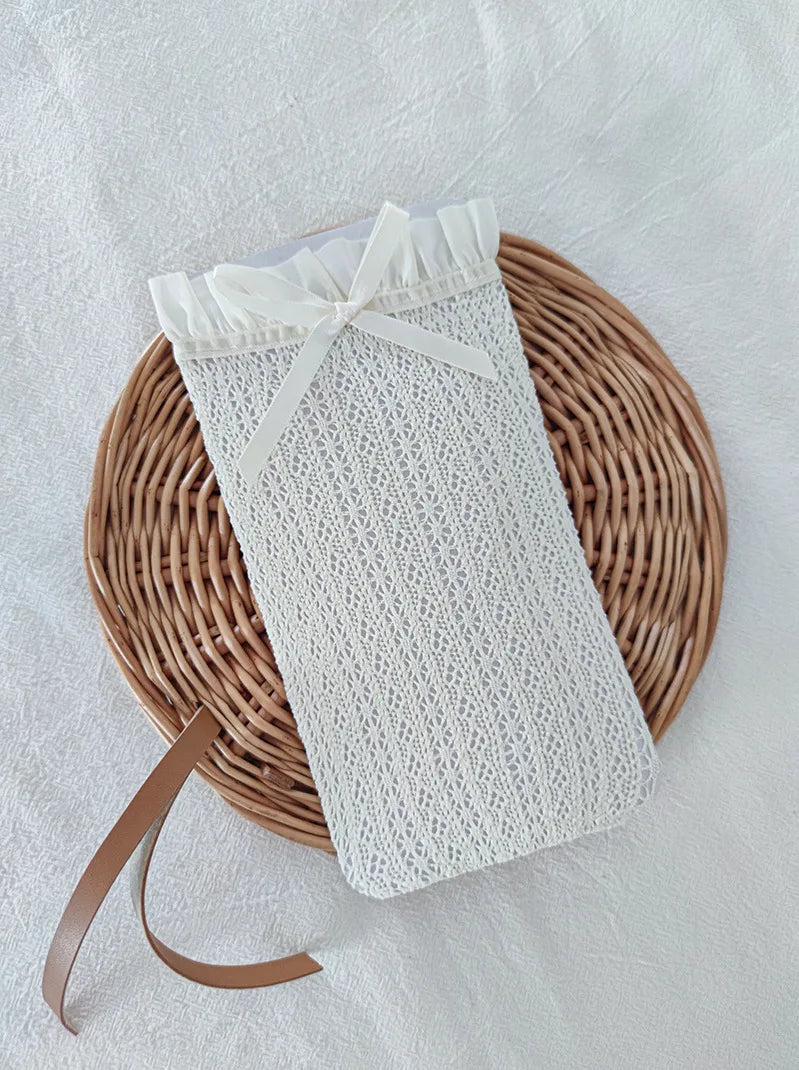 Retro Women Stockings Ruffle Long Socks Lolita Style Lace Knee High Sock Sweet Girls Cute Bow Thigh High Stocking