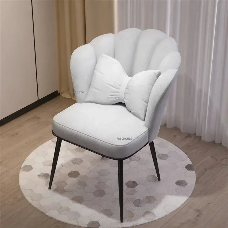 Minimalist Backrest Chair Makeup Stool Vanity Cute Light Luxury Dressing Table Modern Furniture