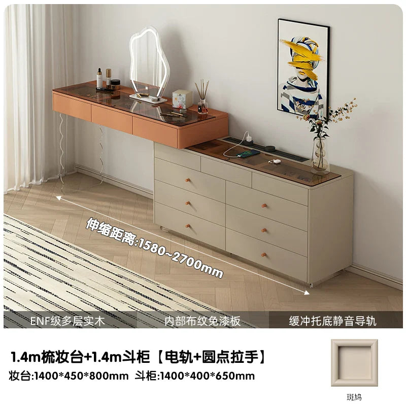 Luxury Drawers Vanity Tables Storage Nordic Cabinet Dressers Makeup Desk Drawers