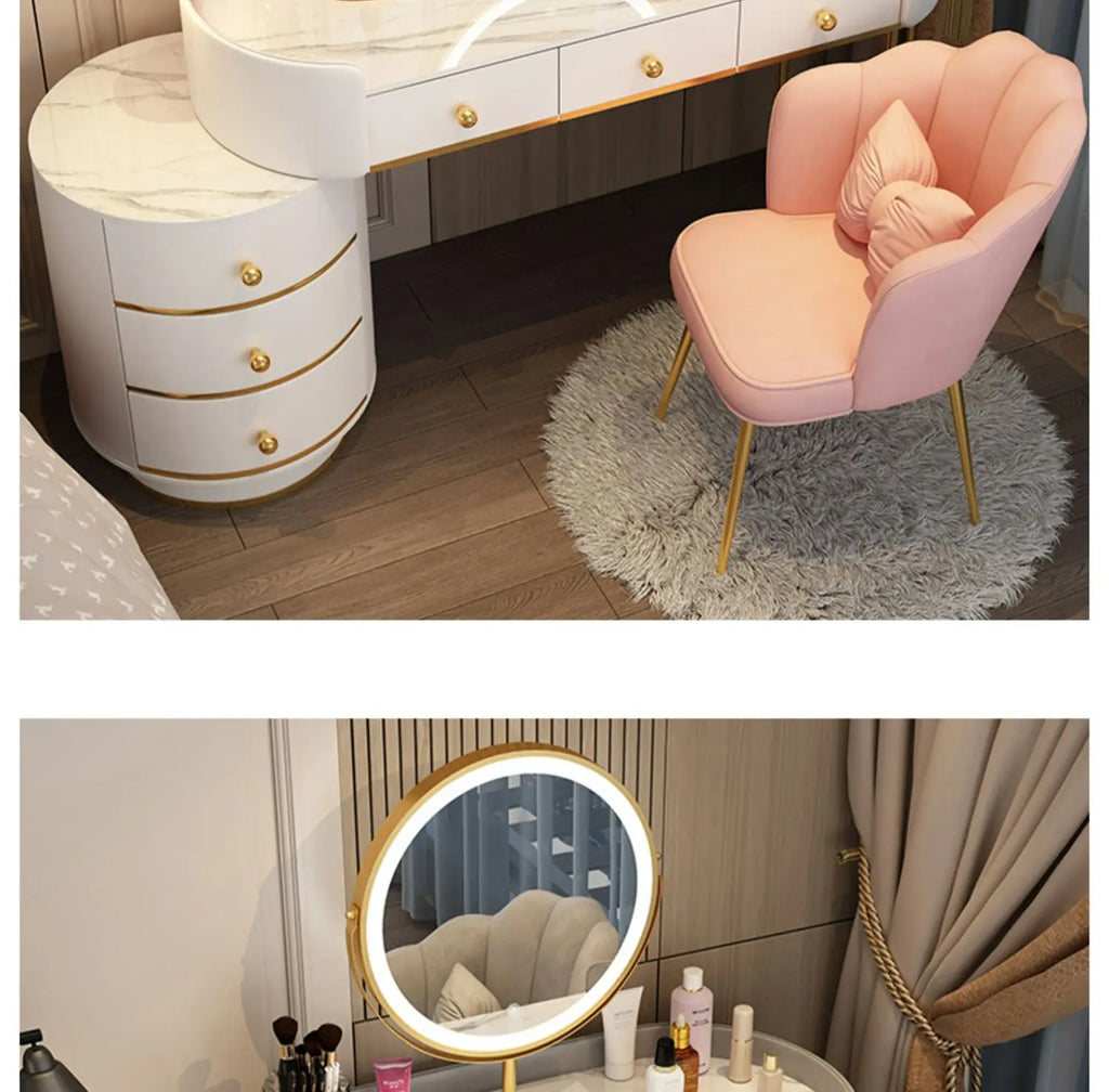 Vanity Table Women Luxury European Big Stool Study Dressing Table Organizer Home Furniture