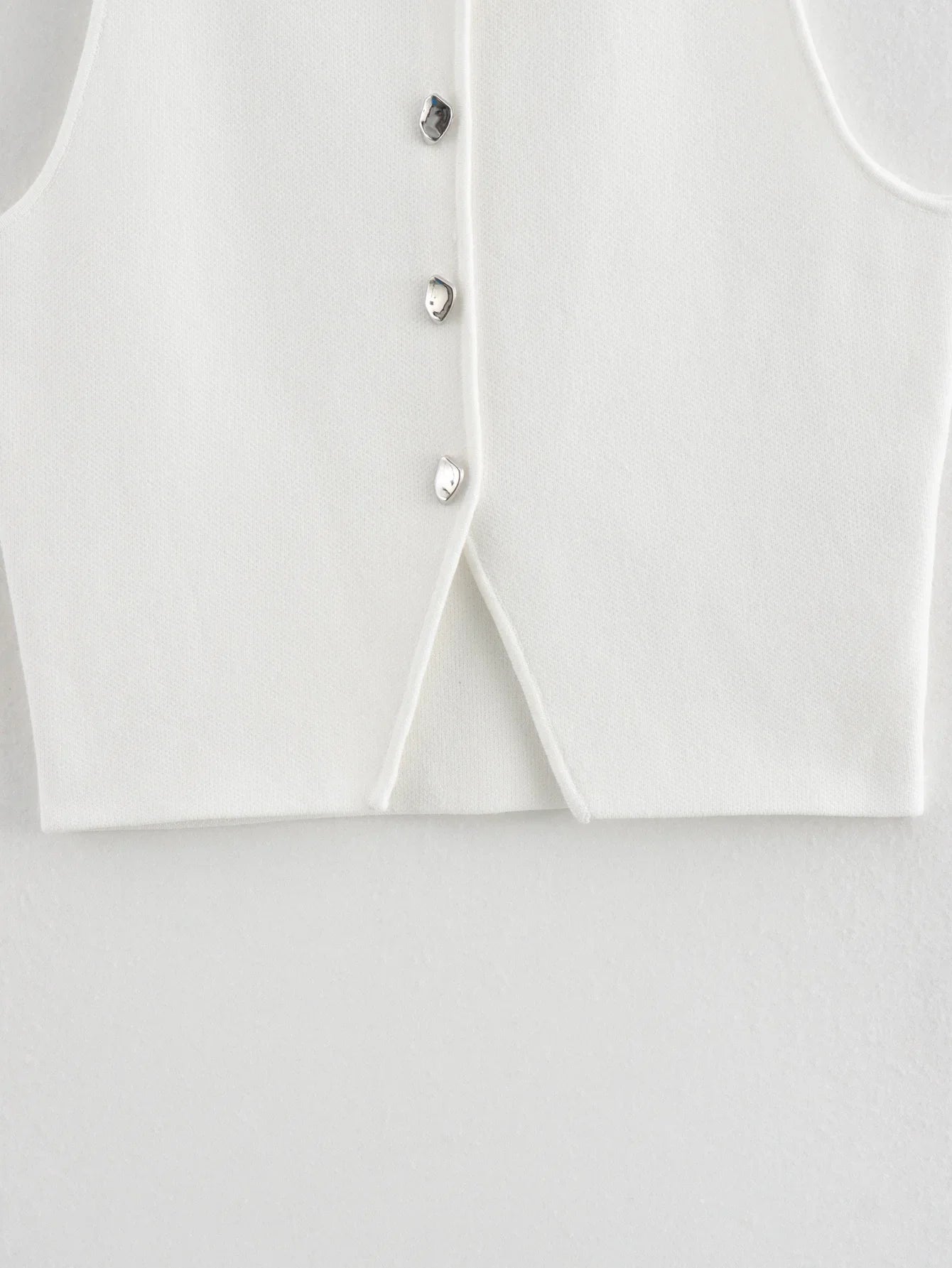 Knit Crop Top Women Button Short Tops Woman Summer Tanks Camis Tops for Women Streetwear Vest Tank Top Female