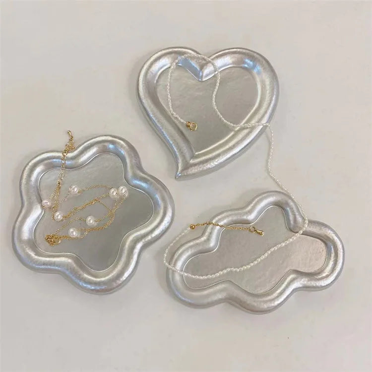 Creative Resin Trays Home Decor Jewelry Dish Heart Cloud Shape Storage Plate Organizer