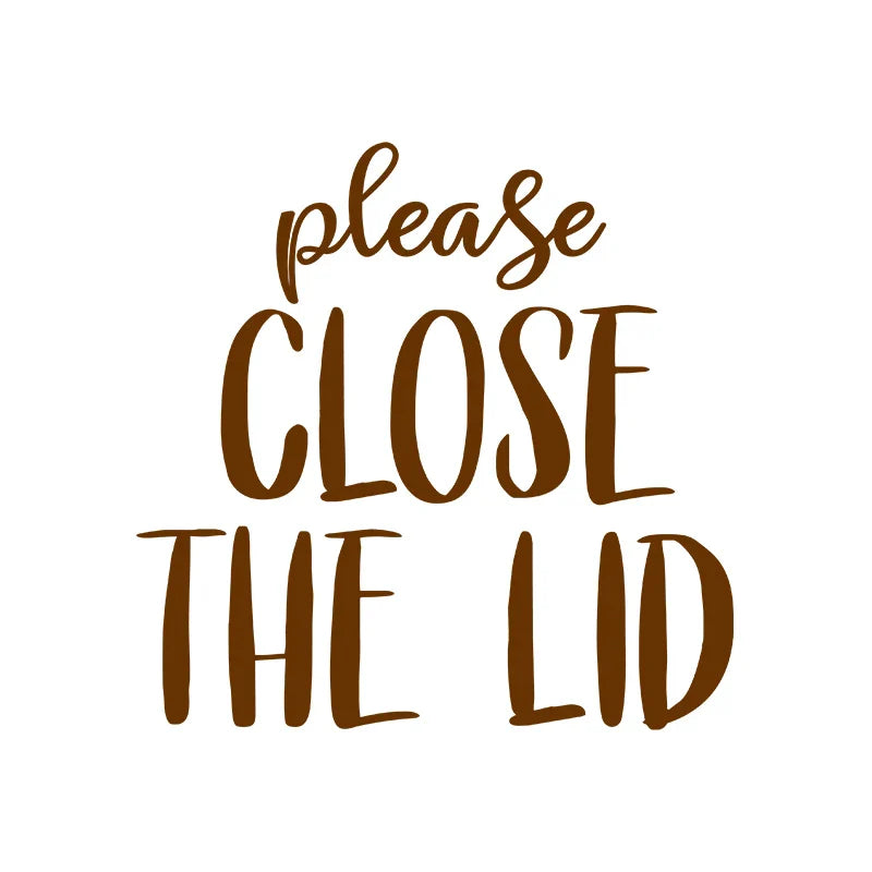 Toilet Seat Sign Vinyl Sticker Funny Decal Bathroom Decor