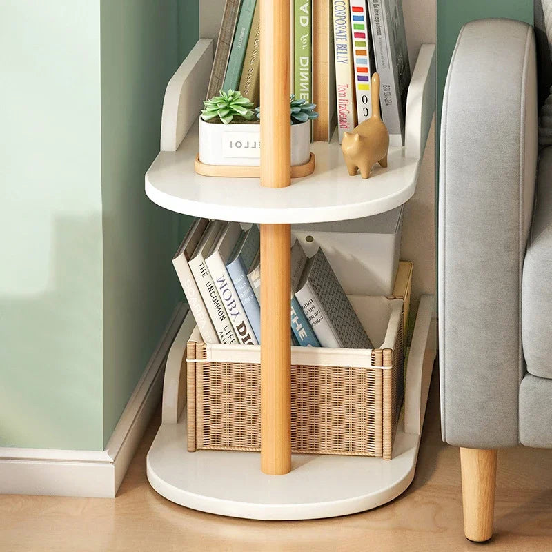 Side Table Ultra Narrow Book Shelf Creative Shelves Sofa Side Rack Bookcase