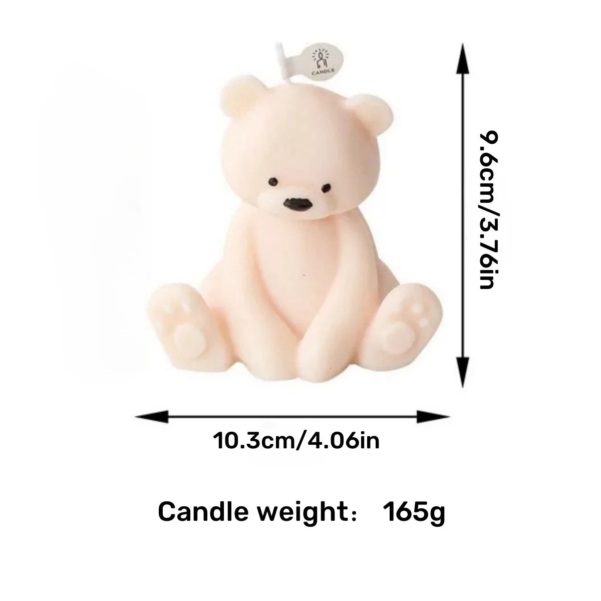 Sitting 3D Bear Scented Candle Handmade Cute Soy Wax Animal Aroma Candle Home Decor