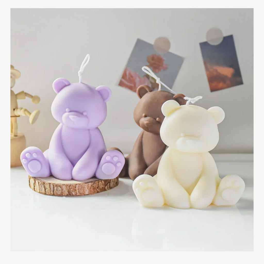 Sitting 3D Bear Scented Candle Handmade Cute Soy Wax Animal Aroma Candle Home Decor
