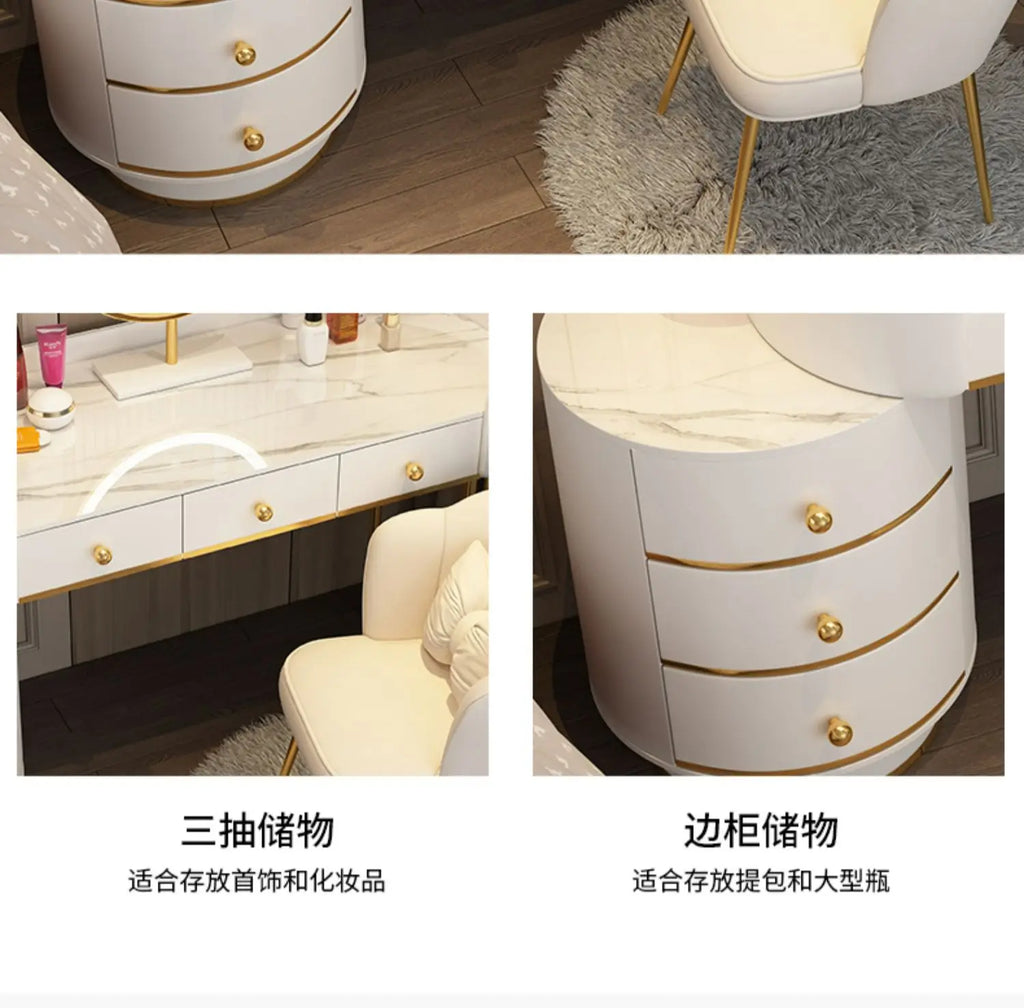 Vanity Table Women Luxury European Big Stool Study Dressing Table Organizer Home Furniture