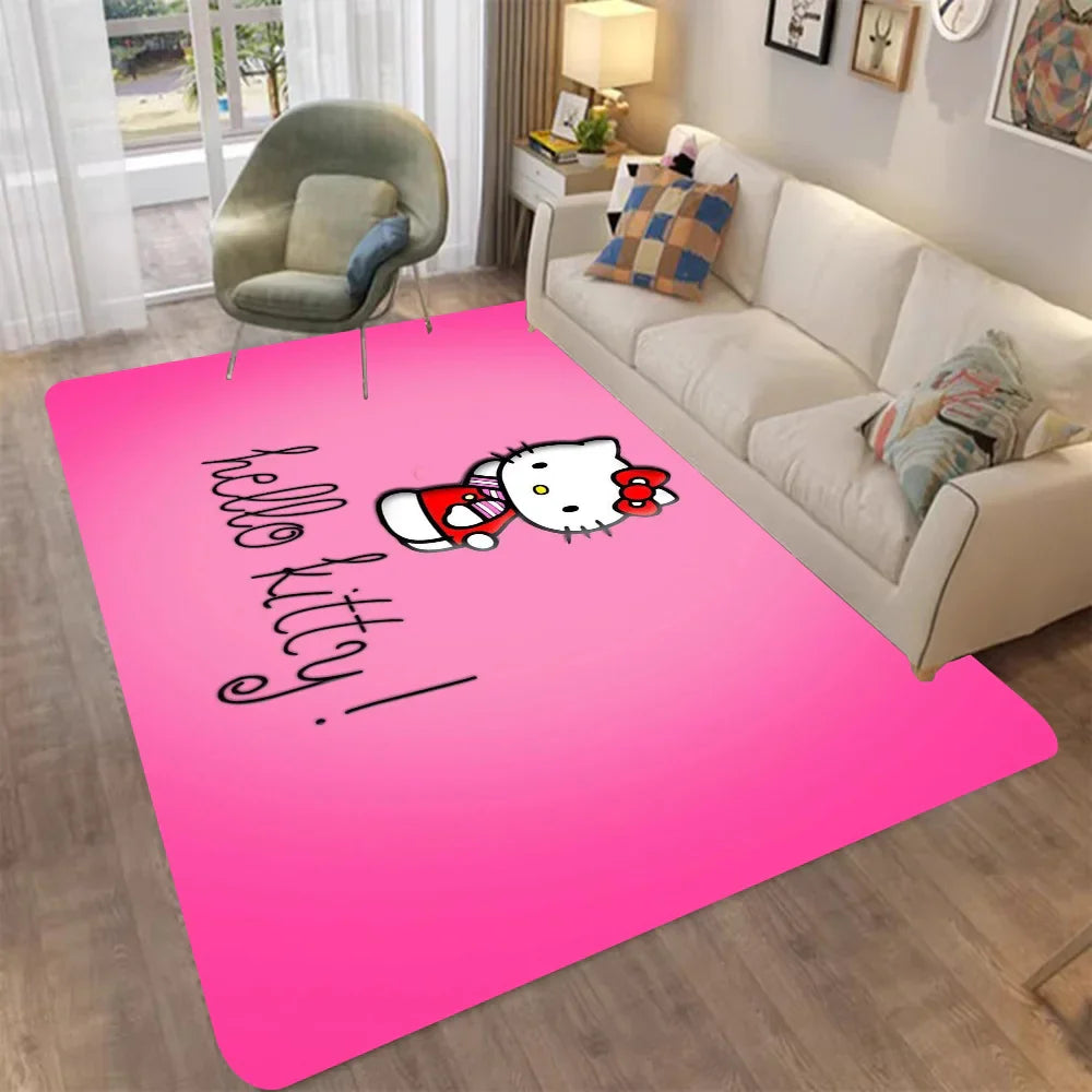 Hello Kitty Floor Style Soft Bedroom Floor Mat Rectangle Anti-slip Home Soft Front Door Indoor Outdoor Mat