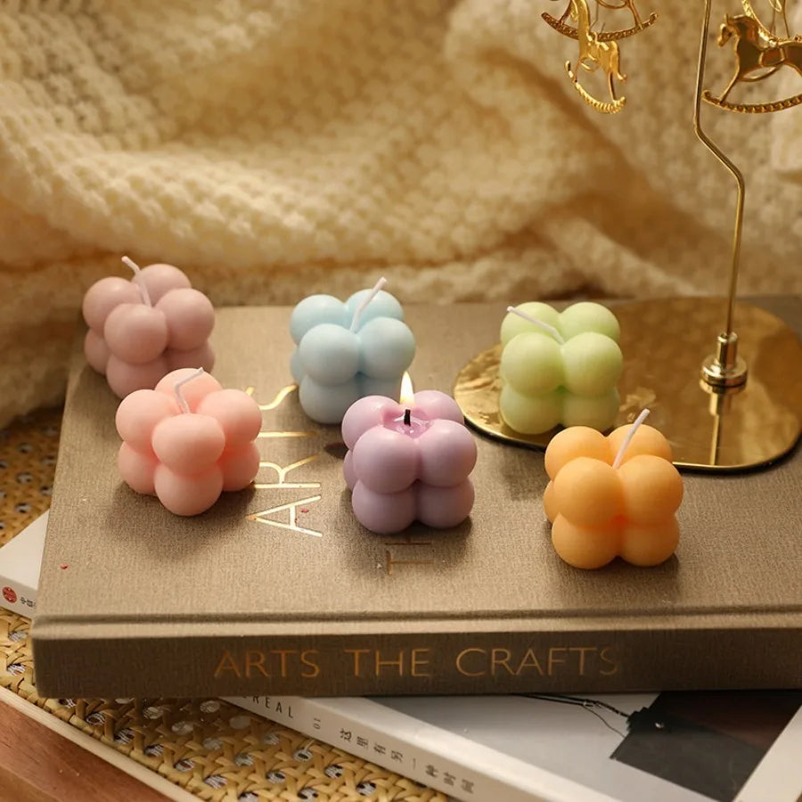 Mini Magic Cube Aromatherapy Candle For Home Decor Creative 1pc