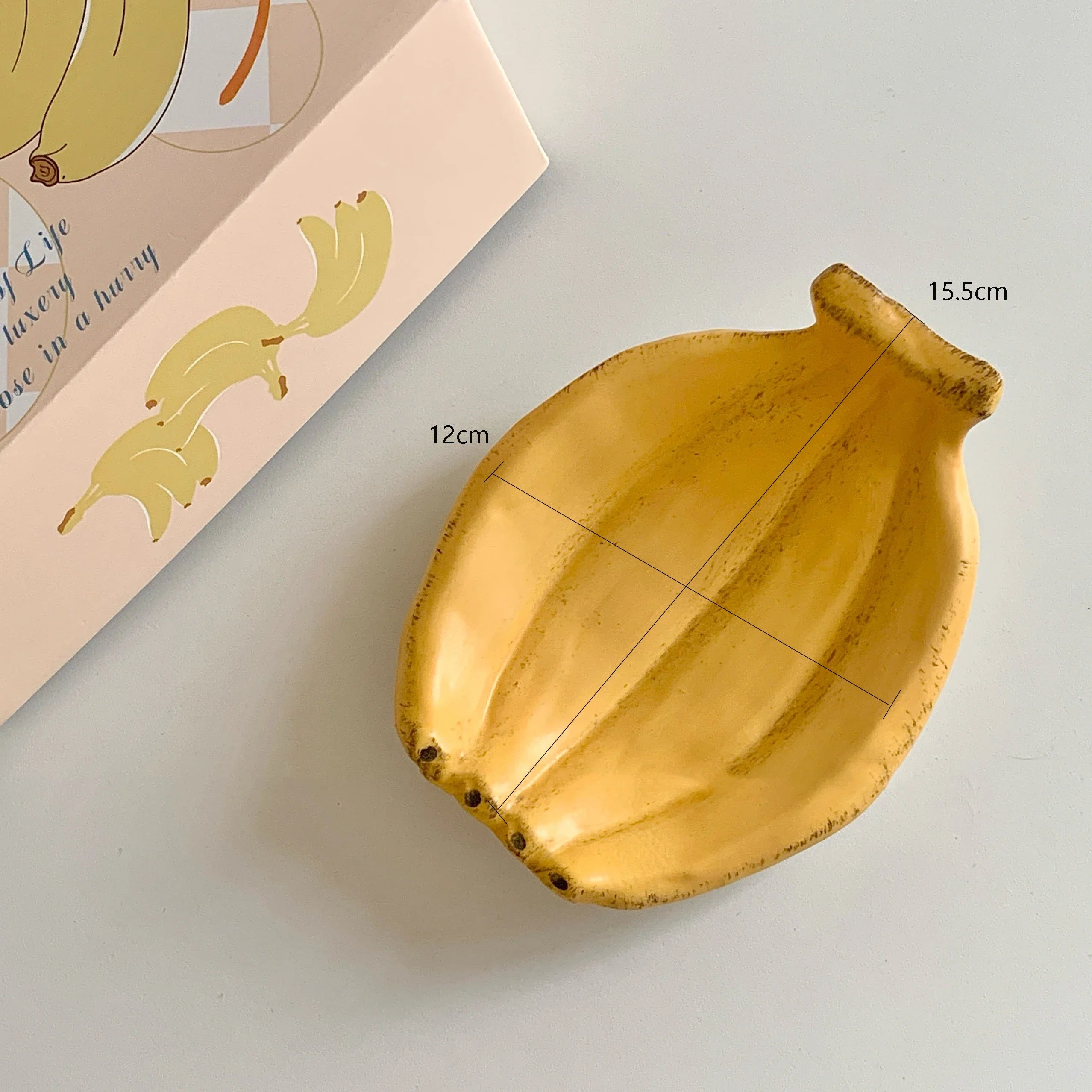 Luxury Ceramic Banana Pattern Round Cute Plates