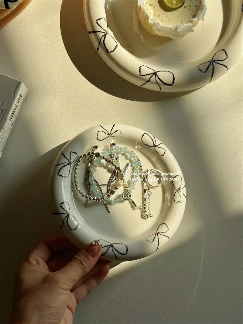 White Butterfly Bow Dudu Plate