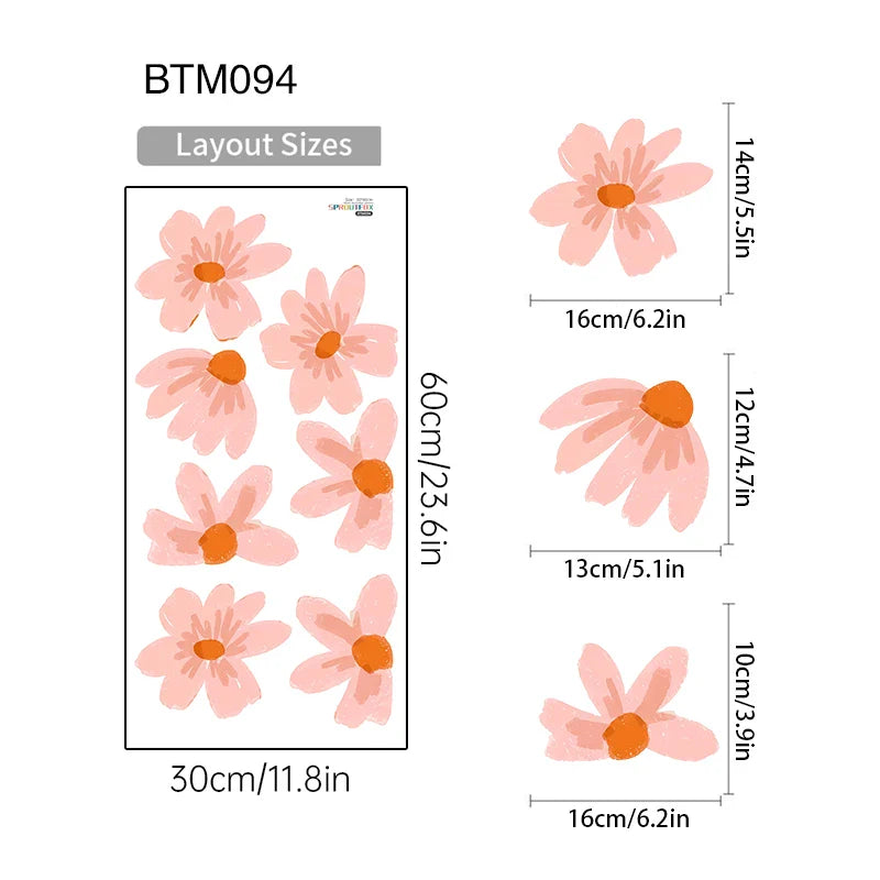 Pink Sakura Wall Stickers for Home Decoration Wall Decals Wall Art Wallpaper