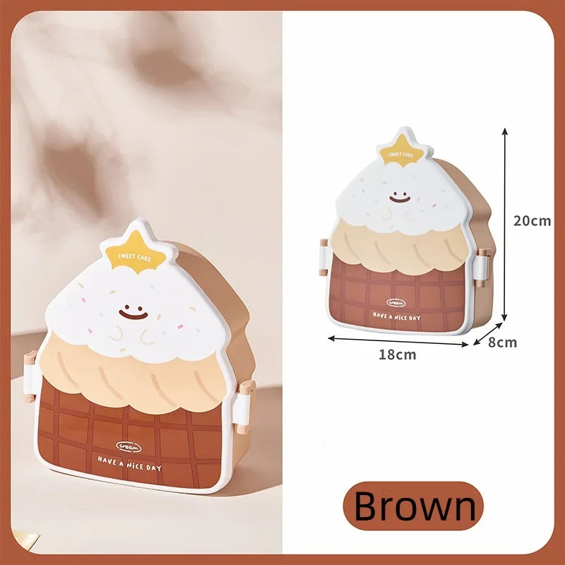 Bento Lunch Box for Kids Kawaii Cartoon Students Sandwich Snack Food Box Fruit Container Portable Picnic Fresh Box