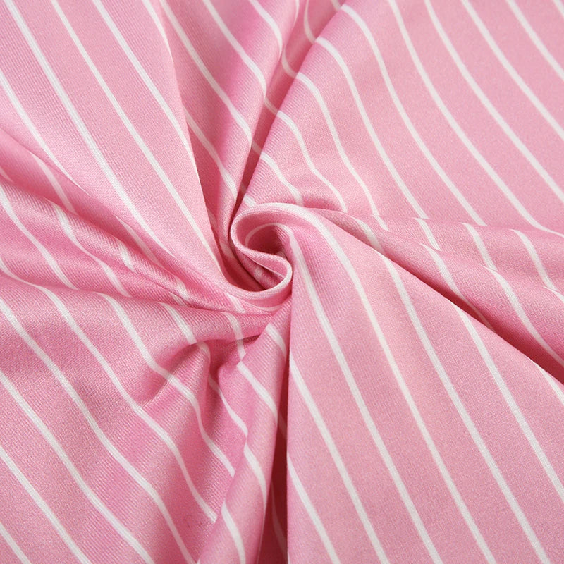 Stripe Short Sleeve Shirts For Women Button Up Turn Down Collar Slim Simple Casual Preppy Tops Basic Summer Tees