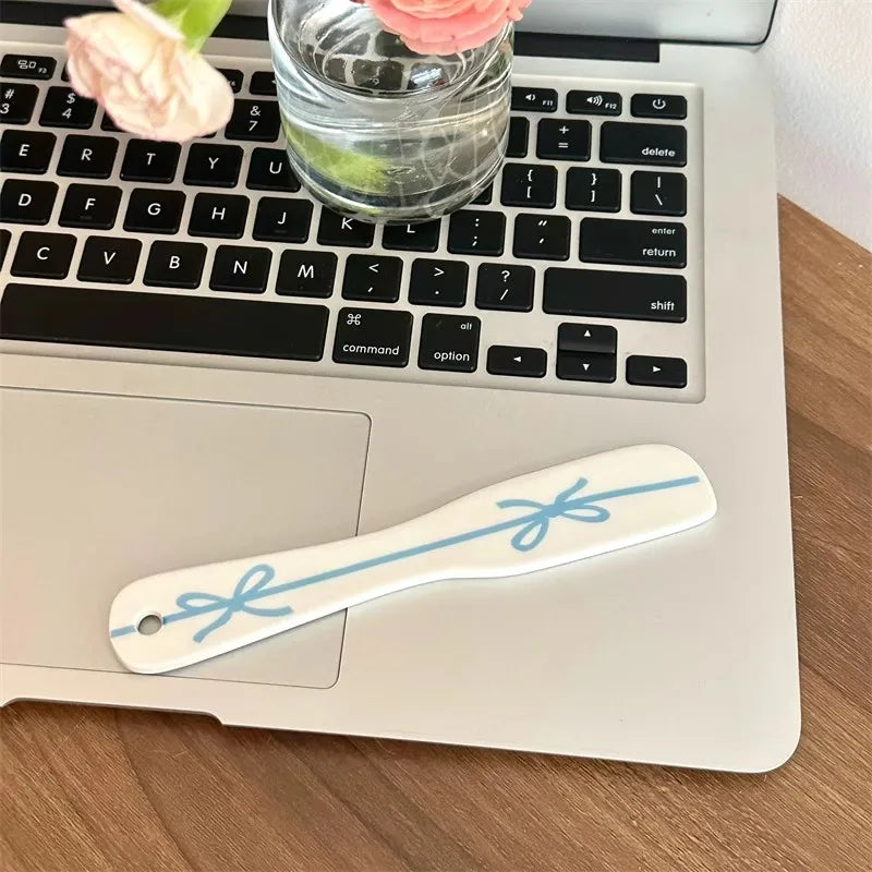 Cute Bowknot Kawaii Ceramic Plate For Cake Food Dinner Breakfast Ins Dessert Salad Decorative Dish 8 inch