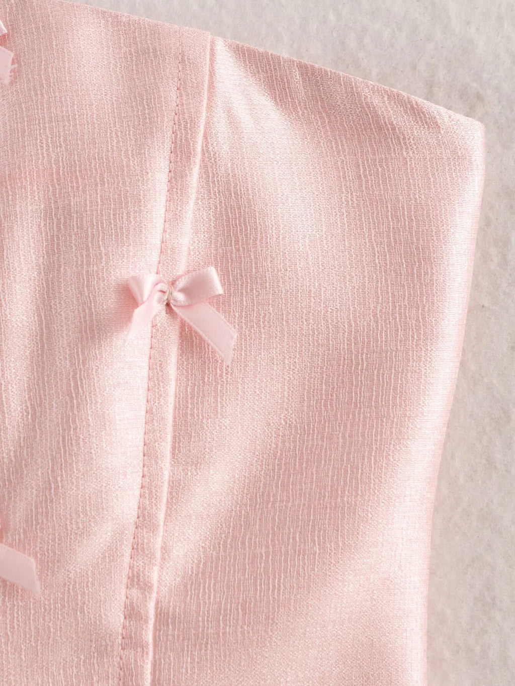 Ladies Bow Sleeveless Strapless Vest Top Women's Summer Sexy Pure Desire Set Hip Hugging Skirt Two-piece Set