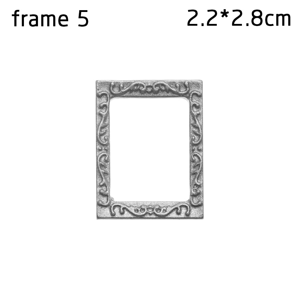 Mini Frames Doll House Plastic Vintage Miniature Mirror Accessories