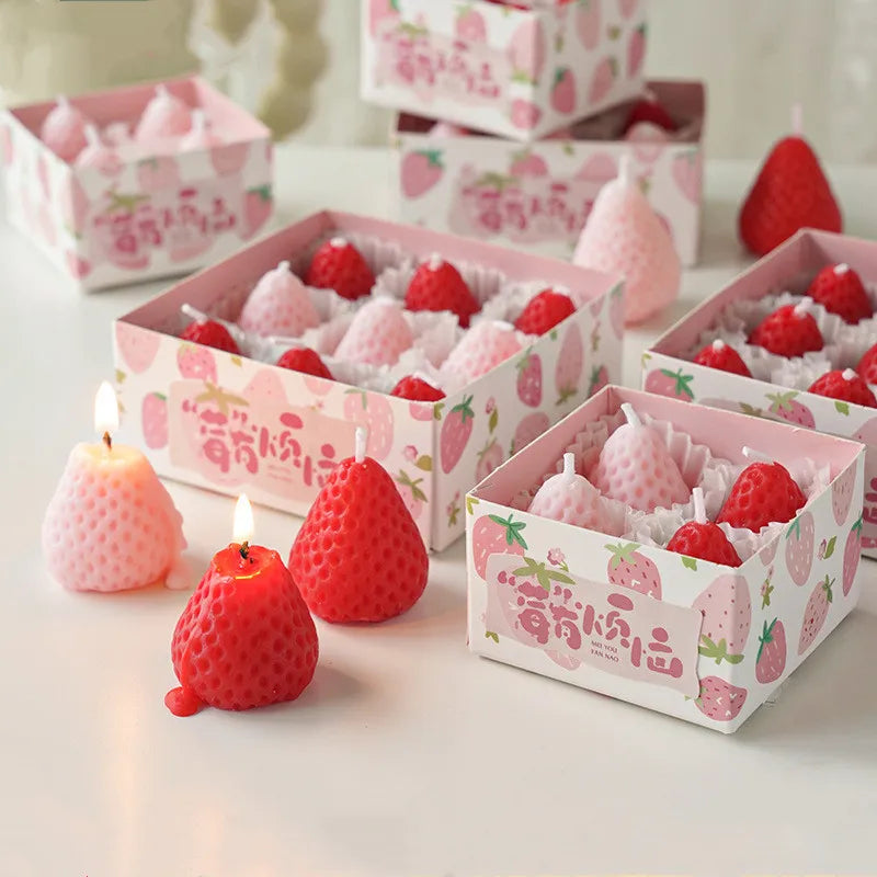 Mini Strawberry Scented Aromatherapy Candles