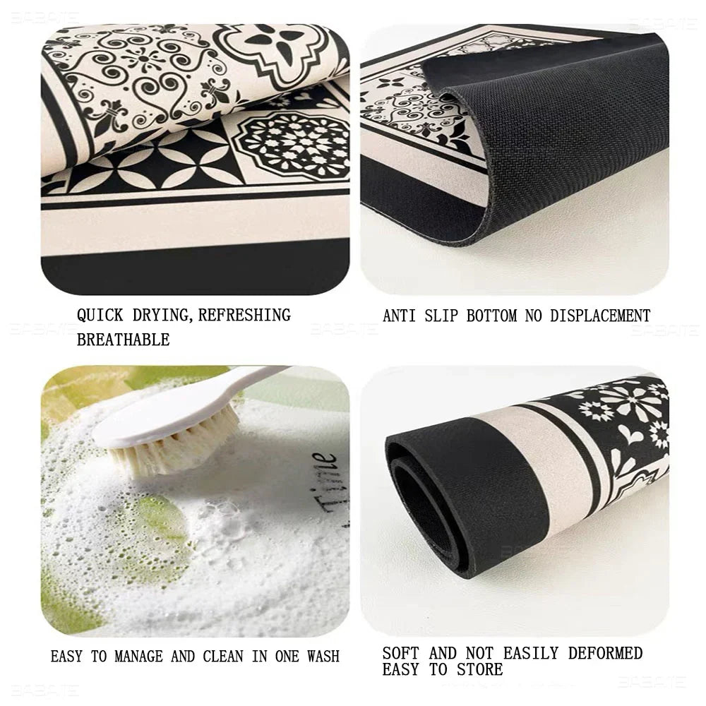 Little Twin Stars Printed Dish Drying Mat Super Absorbent Drain Pad Tableware Quick Dry Rug Kitchen Dinnerware Placemat