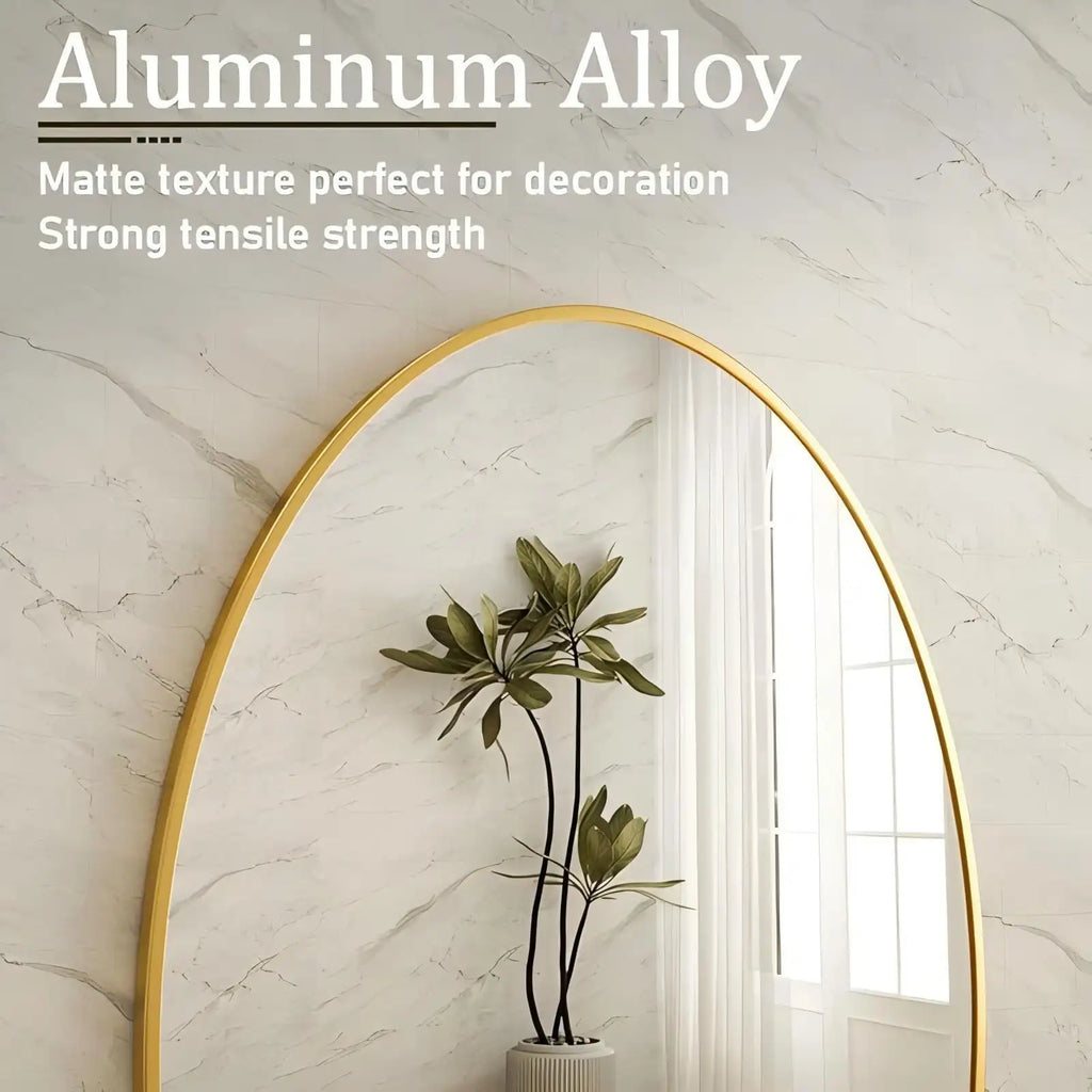 Oval Bathroom Mirror 26"x38" Bathroom Vanity Mirror, Gold