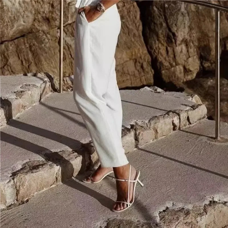 Thin Strap French Sandals With a Single Buckle Strap for Women, Slim Heels and Open-Toed High Heels