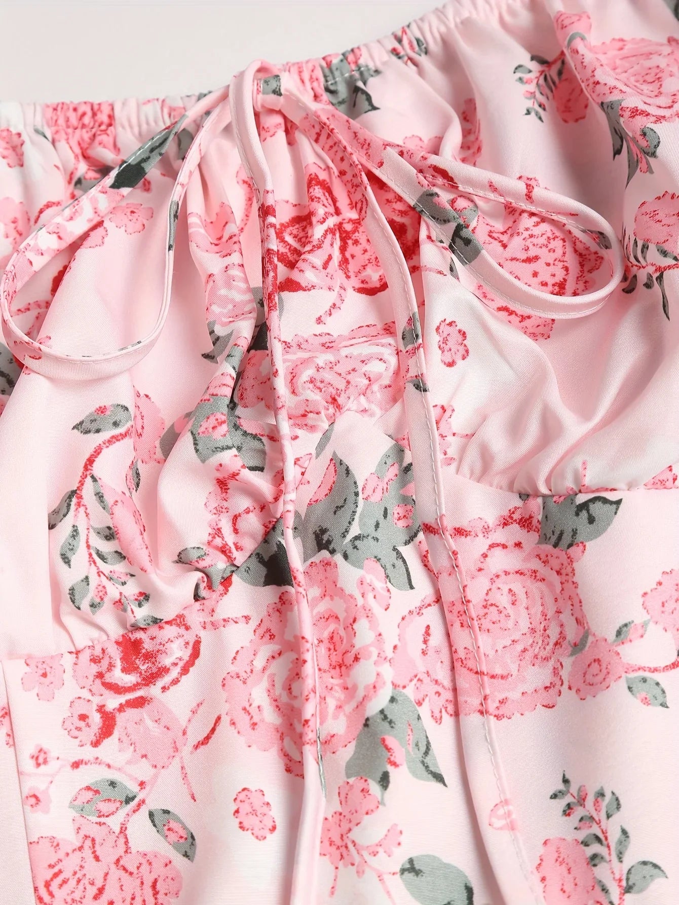 Square-Neck Puffed-Sleeve Party Dress for Plus-Size Women