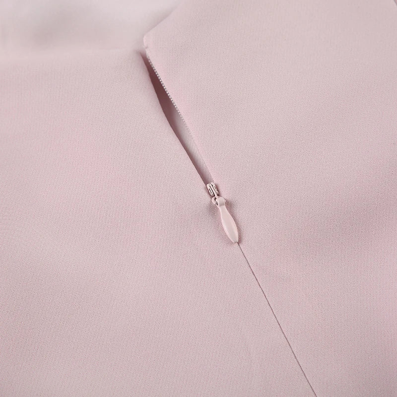 Dress Pink Coquette Aesthetic Puffy Bow Halter-neck A-line Mini Dress