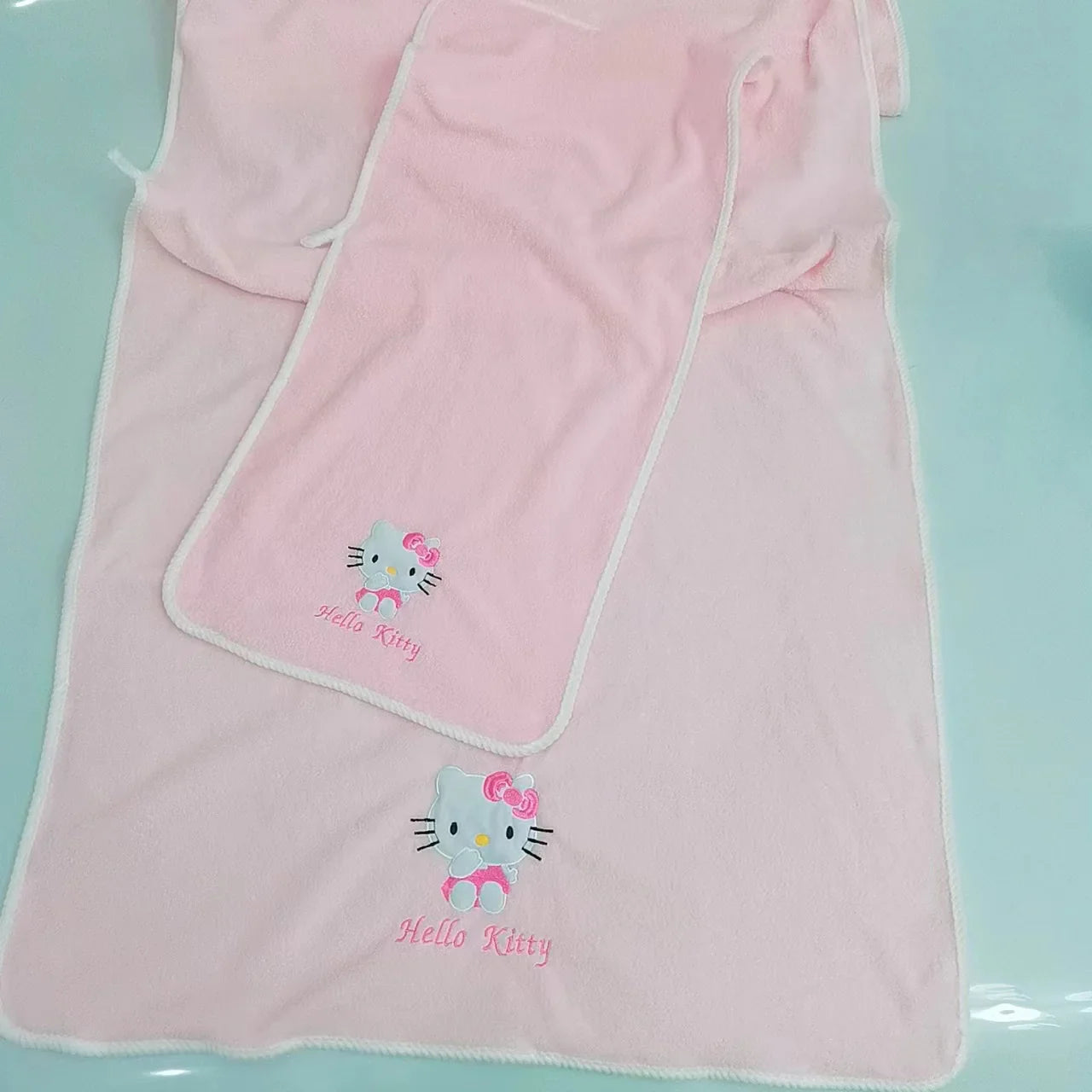 Sanrio Hellokitty Anime Body Bath Towel Pink Beauty Melody Soft face hand Microfiber Towel Fitness Sports Spa Bathrobe