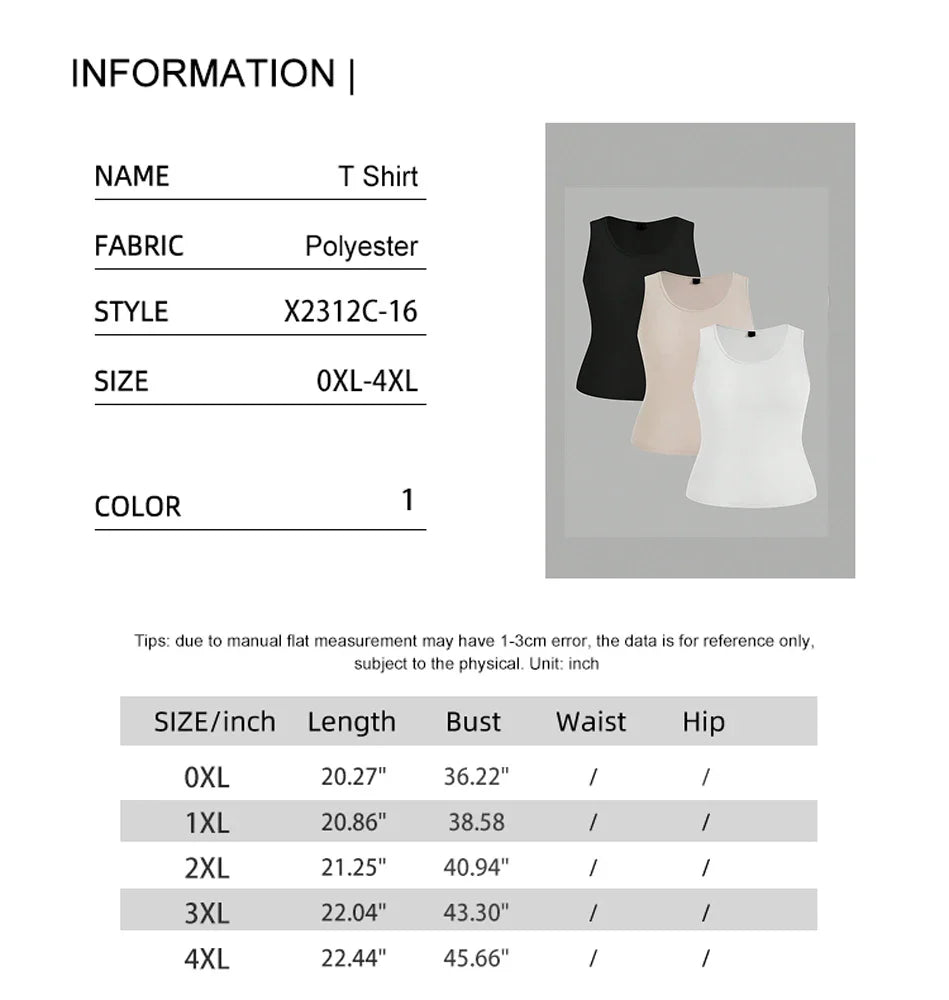 Plus Size Short Tank Top Women's Set Short Top, Sleeveless Short Top, Set of 3, Ribbed Knit Short Top, Black, White, Brown