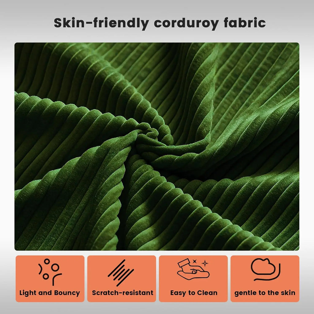 Combination Modular Sofa Living Room Folding Sofa Bed Convertable Corduroy Couch Floor Sleeper 4-in-1 Comfy Foldable Lazy