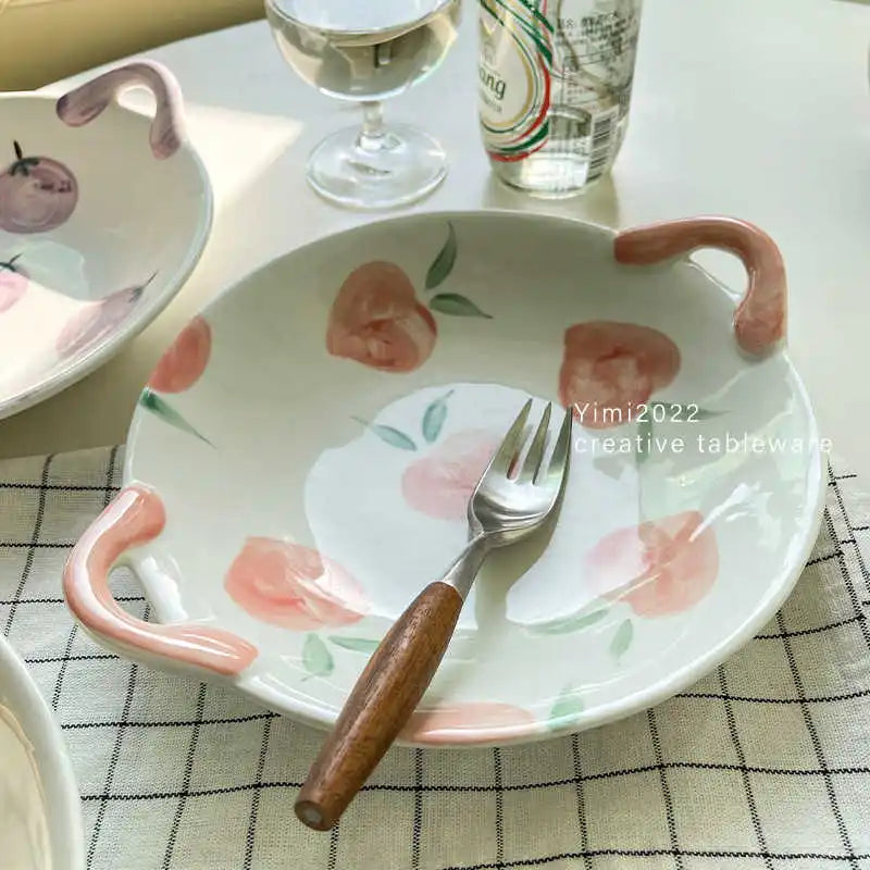 Cute Ceramic Handpaint Pattern Fruit Plate Salad Plate High Quality Plate