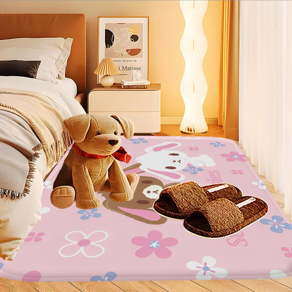 Sugarbunnies Anime Kawaii Entrance Door Mat Washable Non-Slip Living Room Sofa Chairs Area Mat Kitchen Welcome Doormat