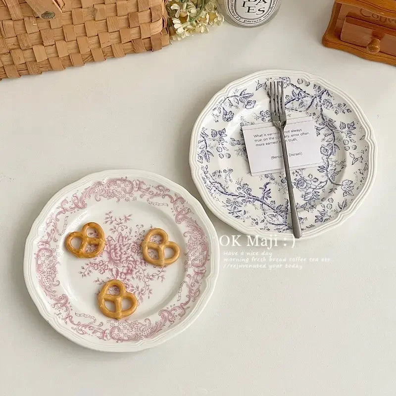French Flat High-grade Saucer Ceramic Plate
