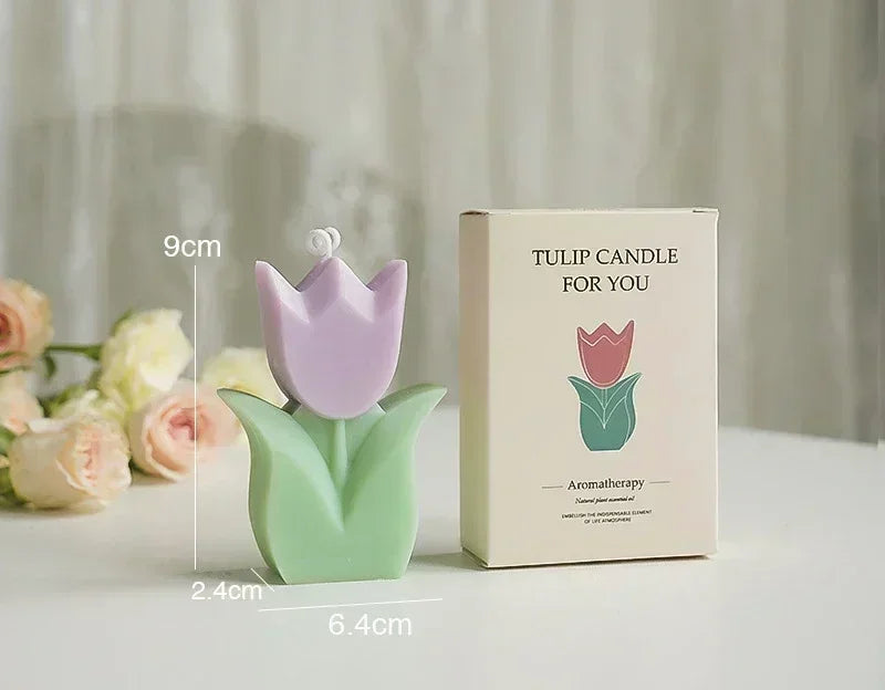 Tulip Aromatherapy Candle Fragrance Flower Shaped Candle Gift