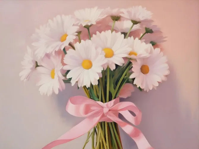 Pink Flower Cocktail Art Decor Canvas Printing Poster Pink Vintage Painting Aesthetic Wall Decor