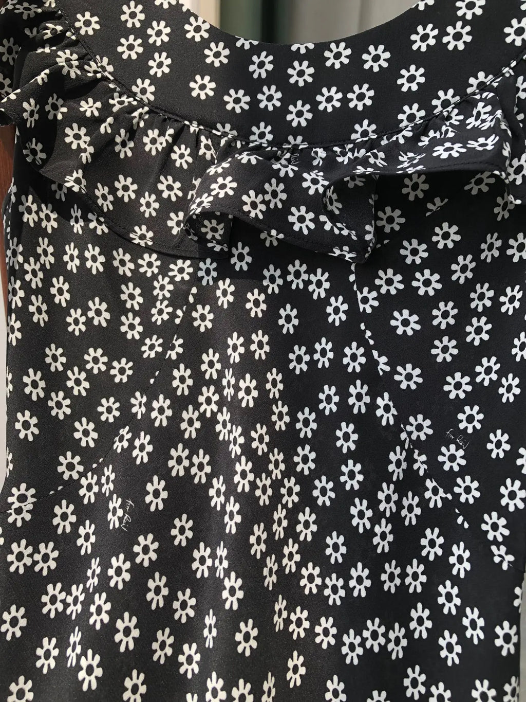 French Daisy Vintage Girl Silk Polka Dots U Neck V Back Sexy Summer Women Long Dress