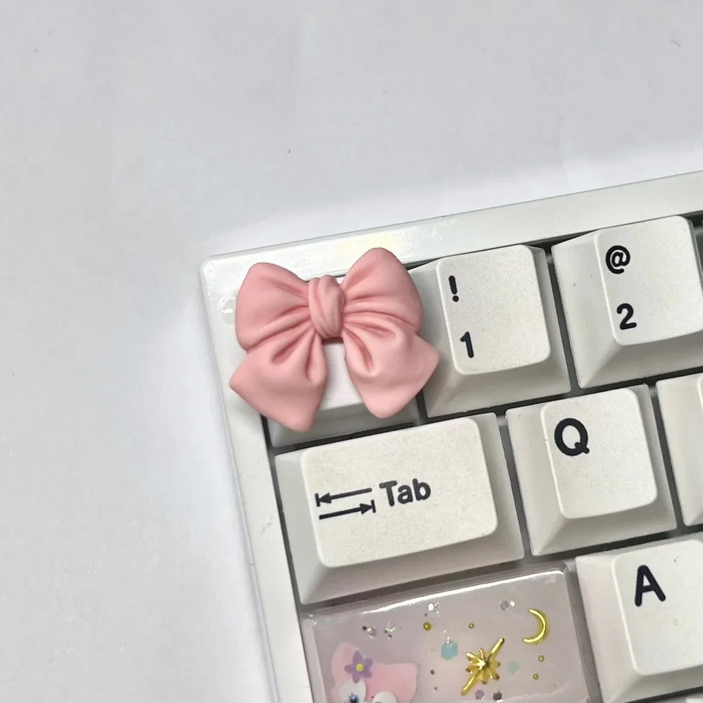 PBT Bow Cute Keycap for Cherry Cross Axis Mechanical Keyboard OEM Personalized Keycap R4 Additional 3D Keycap