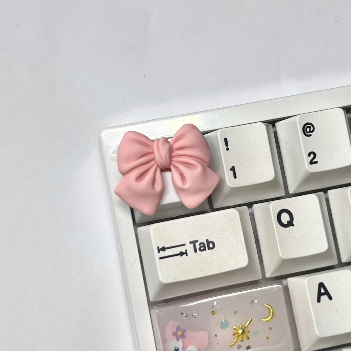PBT Bow Cute Keycap for Cherry Cross Axis Mechanical Keyboard OEM Personalized Keycap R4 Additional 3D Keycap