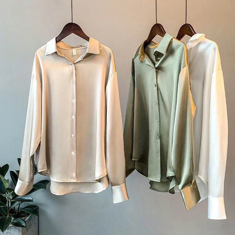 Spring Shirt And Elegance Blouses New Sweater Cardigans Woman Top Knitted Korean Long Sleeve Lapel Button